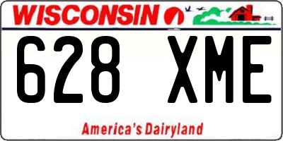 WI license plate 628XME