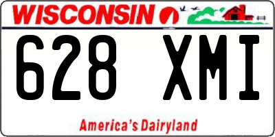 WI license plate 628XMI