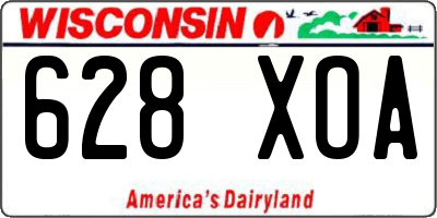 WI license plate 628XOA