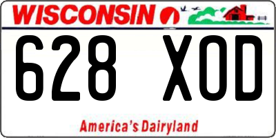 WI license plate 628XOD
