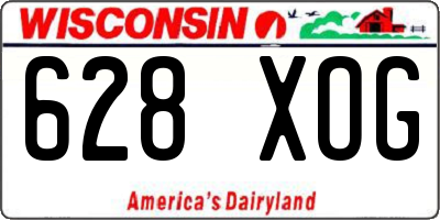 WI license plate 628XOG