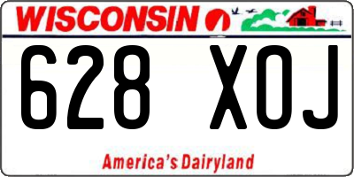 WI license plate 628XOJ