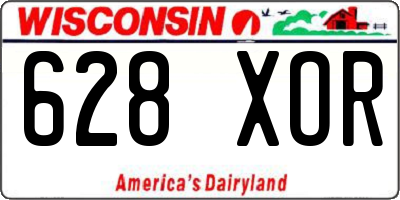 WI license plate 628XOR
