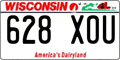 WI license plate 628XOU