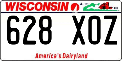 WI license plate 628XOZ