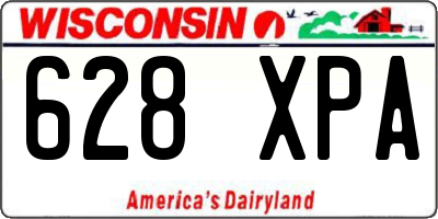 WI license plate 628XPA