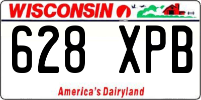 WI license plate 628XPB