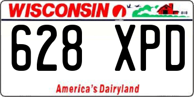 WI license plate 628XPD