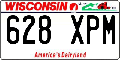 WI license plate 628XPM