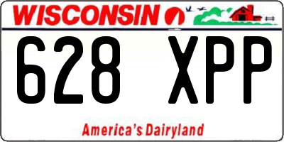 WI license plate 628XPP