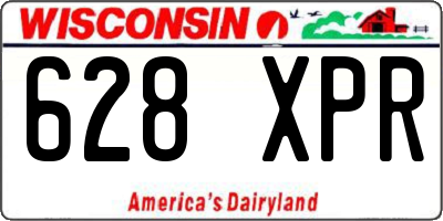 WI license plate 628XPR