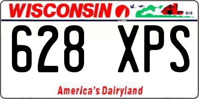 WI license plate 628XPS