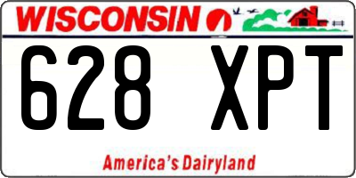 WI license plate 628XPT
