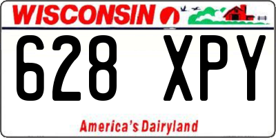 WI license plate 628XPY
