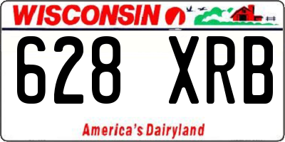 WI license plate 628XRB