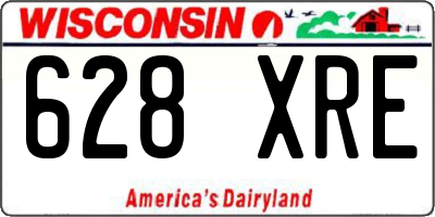 WI license plate 628XRE