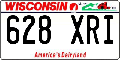 WI license plate 628XRI
