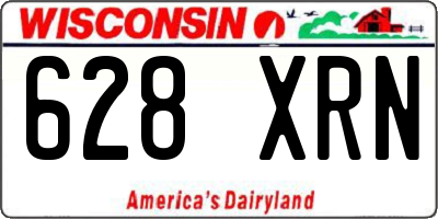 WI license plate 628XRN