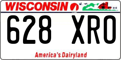 WI license plate 628XRO