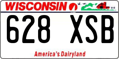 WI license plate 628XSB