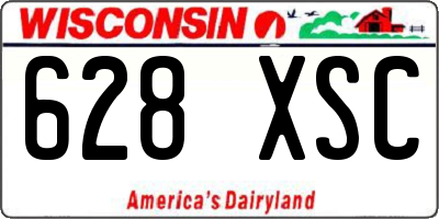 WI license plate 628XSC