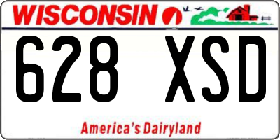 WI license plate 628XSD