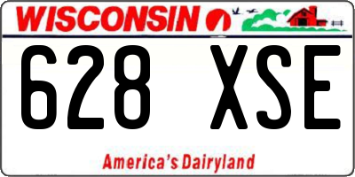 WI license plate 628XSE