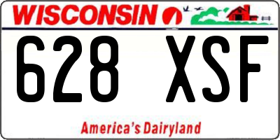 WI license plate 628XSF