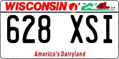 WI license plate 628XSI