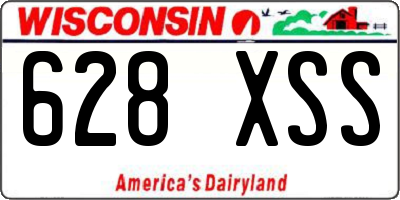 WI license plate 628XSS