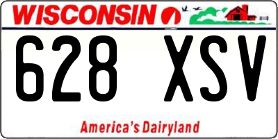 WI license plate 628XSV