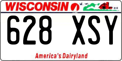 WI license plate 628XSY