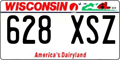 WI license plate 628XSZ