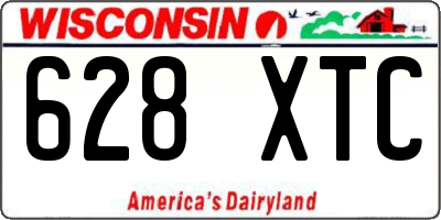 WI license plate 628XTC