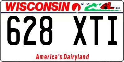 WI license plate 628XTI