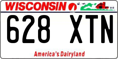 WI license plate 628XTN