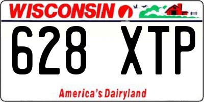 WI license plate 628XTP