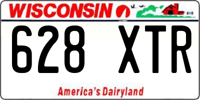 WI license plate 628XTR