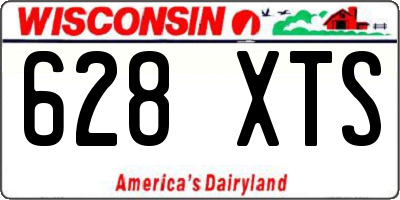 WI license plate 628XTS