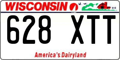 WI license plate 628XTT