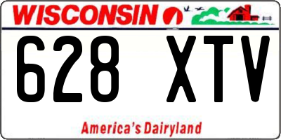 WI license plate 628XTV