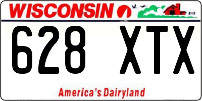 WI license plate 628XTX
