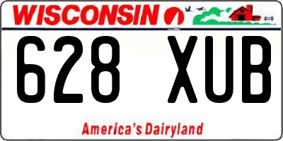 WI license plate 628XUB