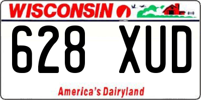 WI license plate 628XUD
