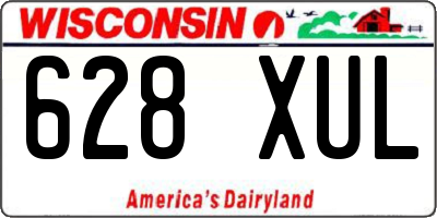 WI license plate 628XUL