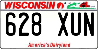 WI license plate 628XUN