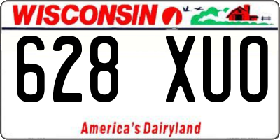 WI license plate 628XUO