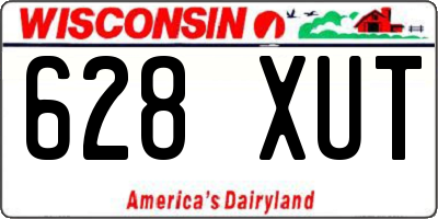 WI license plate 628XUT