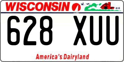 WI license plate 628XUU