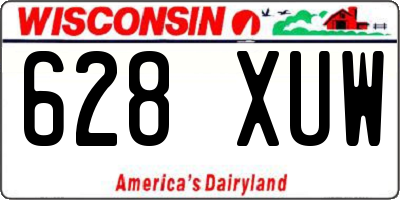 WI license plate 628XUW